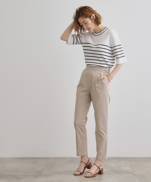 grove（グローブ）の「【冷感】サマーハイパーストレッチテーパードパンツ（その他パンツ・レディース・ネイビー/カーキ/ブラック/ナチュラル/チャコールグレー/ブラック系1・03/02/04/05/01）」の21枚目の写真