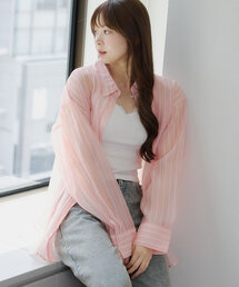 夏の定番アイテム、シアーBIGシャツ