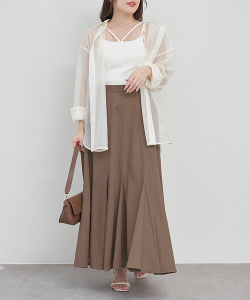 Remind me and forever(リマインドミーアンドフォーエバー)の「夏の定番アイテム、シアーBIGシャツ(シャツ/ブラウス・レディース・アイボリー/ブルー/イエロー/ピンク/サックスブルー/ミント/ピンク系その他・FREE)」の13枚目の写真