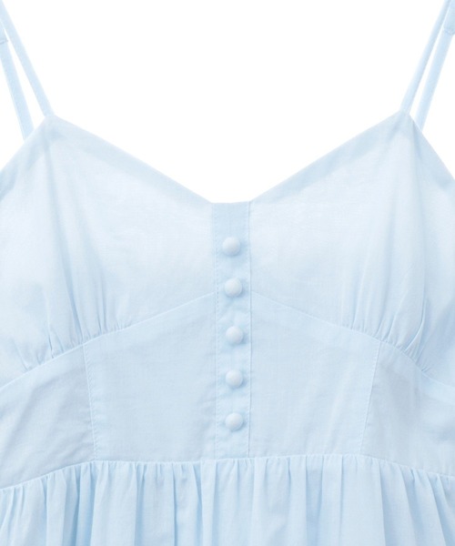 earth music&ecology（アースミュージックアンドエコロジー）の「コットンティアードキャミワンピース（ワンピース・レディース・オフホワイト/サックスブルー/ブラック・FREE）」の15枚目の写真