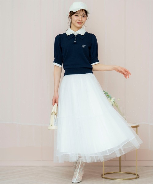 WILLSELECTION(ウィルセレクション)の「ラメチュールティアードスカート(スカート・レディース・ピンク/オフホワイト/ブラック・FREE)」の7枚目の写真