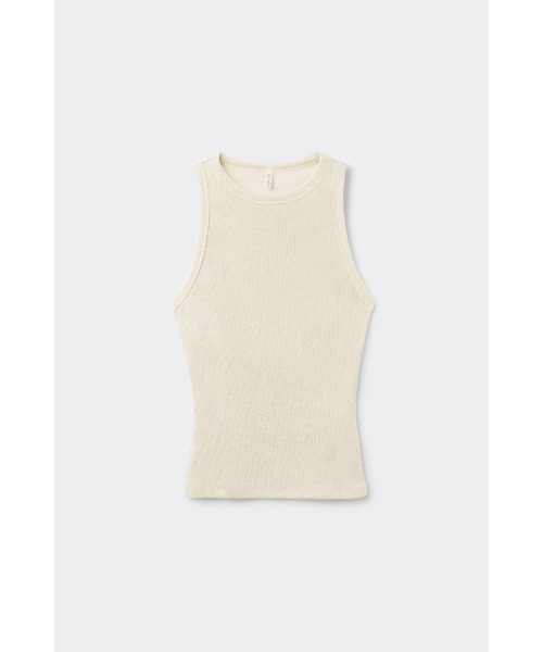 Intimissimi(インティミッシミ)の「ラメ コットンリブ タンクトップ(タンクトップ・レディース・オートミール/サーモンピンク/シルバー/ライトブルー/ブラウン/ブラック/バーガンディー/アクア/タン/サファリグリーン/ライラック/サンドベージュ/グレー/モカ・S/M/L)」の19枚目の写真