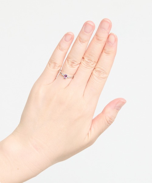 Zoule(ゾーラ)の「Zoule ゾーラ:Mon bijouxシリーズ modest 天然石 リング(リング・レディース・イエロー/ピンク/パープル/ホワイト・FREE)」の11枚目の写真