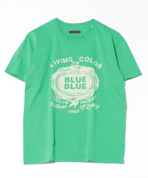BLUE BLUE(ブルーブルー)の「HT400 SEAL ショートスリーブ Tシャツ(Tシャツ/カットソー・メンズ・ホワイト/ライトグリーン・SMALL/MEDIUM/LARGE/X-LARGE)」の2枚目の写真