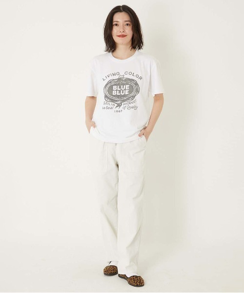 BLUE BLUE(ブルーブルー)の「HT400 SEAL ショートスリーブ Tシャツ(Tシャツ/カットソー・メンズ・ホワイト/ライトグリーン・SMALL/MEDIUM/LARGE/X-LARGE)」の10枚目の写真