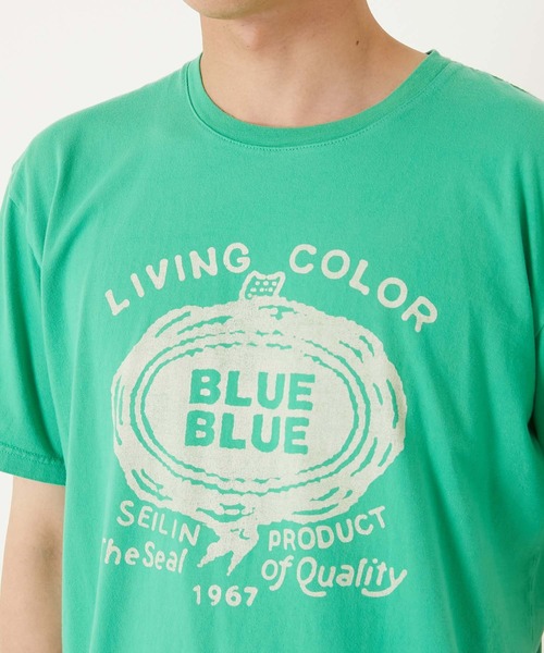 BLUE BLUE(ブルーブルー)の「HT400 SEAL ショートスリーブ Tシャツ(Tシャツ/カットソー・メンズ・ホワイト/ライトグリーン・SMALL/MEDIUM/LARGE/X-LARGE)」の20枚目の写真