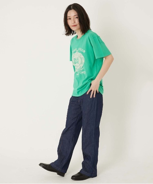 BLUE BLUE(ブルーブルー)の「HT400 SEAL ショートスリーブ Tシャツ(Tシャツ/カットソー・メンズ・ホワイト/ライトグリーン・SMALL/MEDIUM/LARGE/X-LARGE)」の21枚目の写真