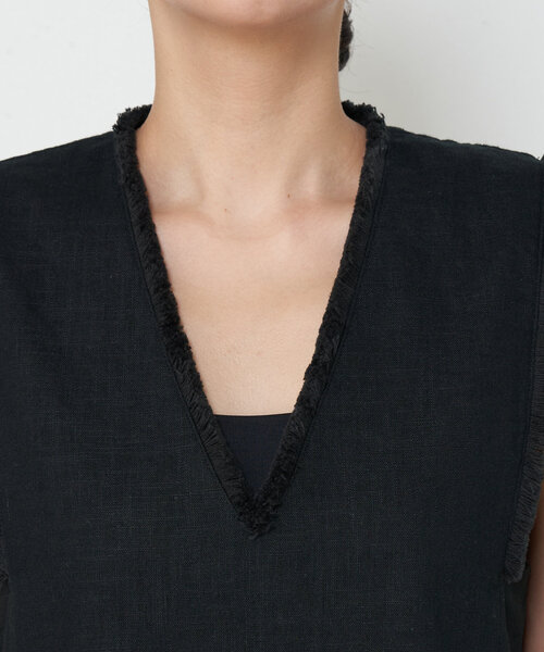 Jena espace merveilleux（ジェナ　エスパスメルヴェイユ）の「【全骨格着痩せ／リネン素材で涼しい】リネンフリンジジャンスカ（ワンピース・レディース・オレンジ/ベージュ/ブラック・FREE）」の20枚目の写真