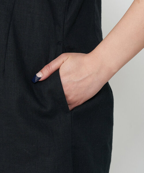 Jena espace merveilleux（ジェナ　エスパスメルヴェイユ）の「【全骨格着痩せ／リネン素材で涼しい】リネンフリンジジャンスカ（ワンピース・レディース・オレンジ/ベージュ/ブラック・FREE）」の22枚目の写真