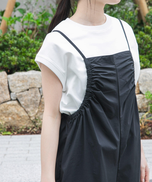 FORK&SPOON（フォークアンドスプーン）の「FORK&SPOON　イスラエルピマダブルフェイスTシャツ（Tシャツ/カットソー・レディース・ブラウン/ブラック/オフホワイト/ブルー・1）」の2枚目の写真