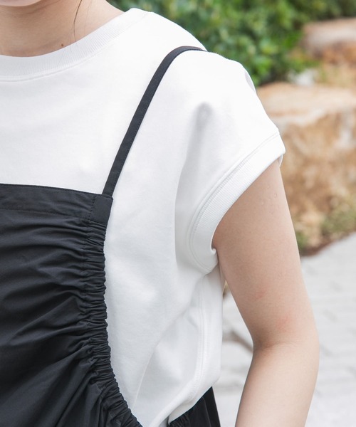 FORK&SPOON（フォークアンドスプーン）の「FORK&SPOON　イスラエルピマダブルフェイスTシャツ（Tシャツ/カットソー・レディース・ブラウン/ブラック/オフホワイト/ブルー・1）」の10枚目の写真