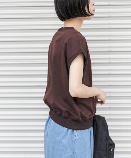 FORK&SPOON（フォークアンドスプーン）の「FORK&SPOON　イスラエルピマダブルフェイスTシャツ（Tシャツ/カットソー・レディース・ブラウン/ブラック/オフホワイト/ブルー・1）」の12枚目の写真