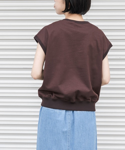 FORK&SPOON（フォークアンドスプーン）の「FORK&SPOON　イスラエルピマダブルフェイスTシャツ（Tシャツ/カットソー・レディース・ブラウン/ブラック/オフホワイト/ブルー・1）」の13枚目の写真