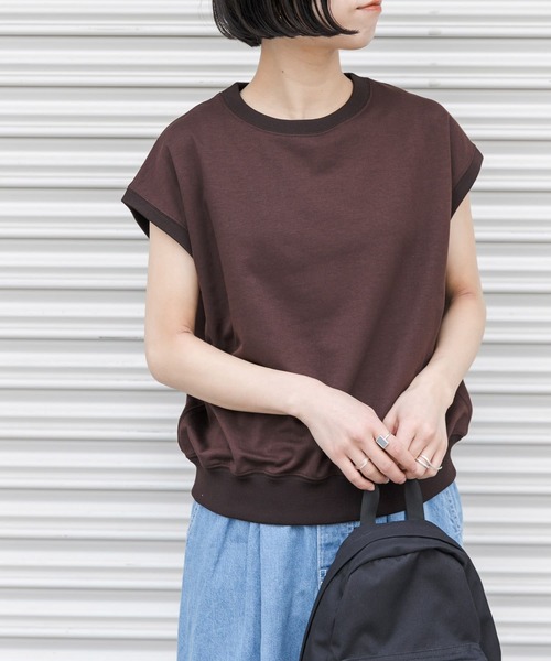 FORK&SPOON（フォークアンドスプーン）の「FORK&SPOON　イスラエルピマダブルフェイスTシャツ（Tシャツ/カットソー・レディース・ブラウン/ブラック/オフホワイト/ブルー・1）」の15枚目の写真