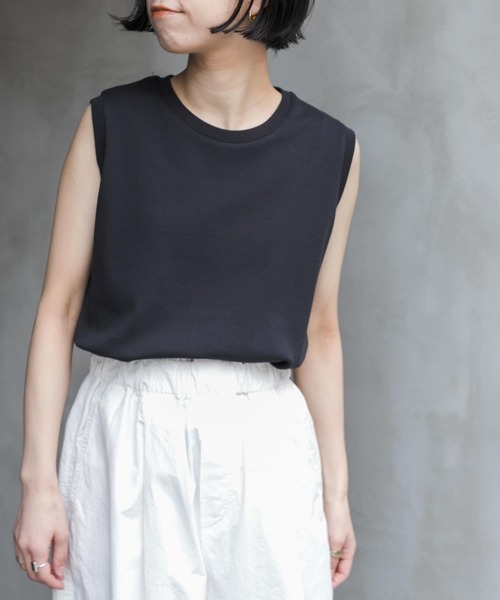 FORK&SPOON（フォークアンドスプーン）の「FORK&SPOON　イスラエルピマダブルフェイスTシャツ（Tシャツ/カットソー・レディース・ブラウン/ブラック/オフホワイト/ブルー・1）」の22枚目の写真