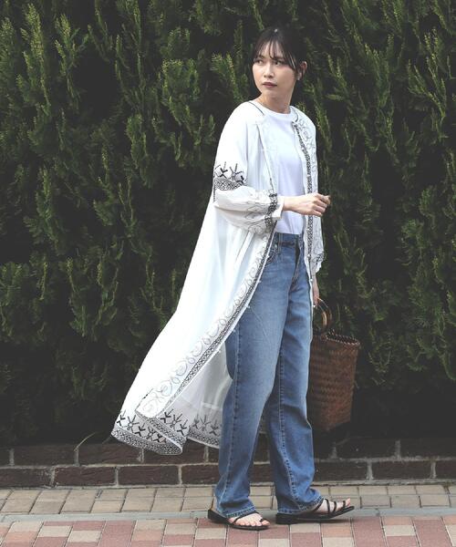 Right-on（ライトオン）の「HONEYSUCKLE ROSE(ハニーサックルローズ)【レディース】「インド刺繍」ワンピース（ワンピース・レディース・ネイビー/ブラック/ホワイト・M/L）」の5枚目の写真