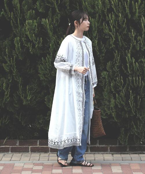 Right-on（ライトオン）の「HONEYSUCKLE ROSE(ハニーサックルローズ)【レディース】「インド刺繍」ワンピース（ワンピース・レディース・ネイビー/ブラック/ホワイト・M/L）」の9枚目の写真