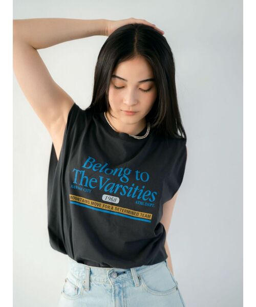 Ungrid（アングリッド）の「ヴィンテージロゴノースリトップス（タンクトップ・レディース・チャコールグレー/オフホワイト/グリーン系その他・FREE）」の11枚目の写真