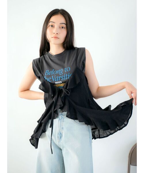 Ungrid（アングリッド）の「ヴィンテージロゴノースリトップス（タンクトップ・レディース・チャコールグレー/オフホワイト/グリーン系その他・FREE）」の17枚目の写真