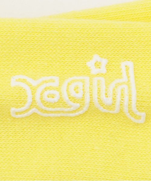 X-girl Stages（エックスガールステージス）の「ナンバリングロゴラインクルーソックス（ソックス/靴下・キッズ・オフホワイト/レモンイエロー/ブラック・19-21cm/15-17cm/13-15cm/17-19cm）」の6枚目の写真