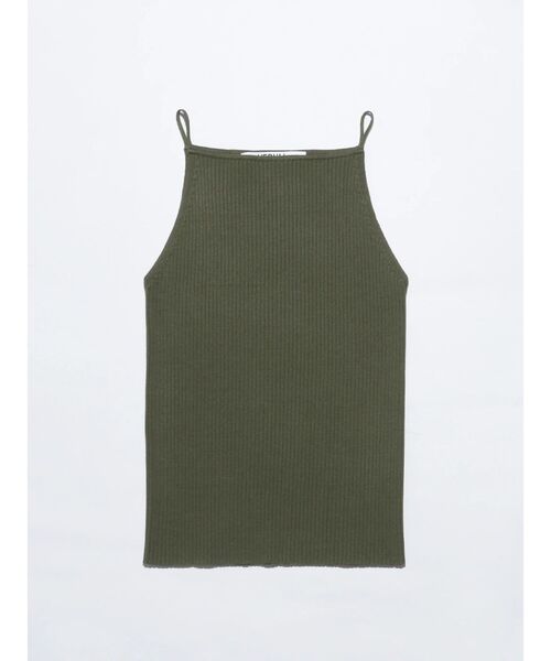 VEQUM（VEQUM）の「【VEQUM】RIB HALTER NECK TOPS（キャミソール・レディース・ブラック/ネイビー/カーキ・FREE）」の3枚目の写真