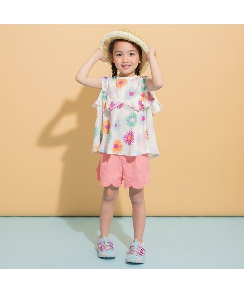 BREEZE(ブリーズ)の「【ジュニア対応】水陸両用スカラップショートパンツ(その他パンツ・キッズ・チャコール/ピンク/ブルー/アイボリー・80/90/110/130/140/120/100)」の7枚目の写真