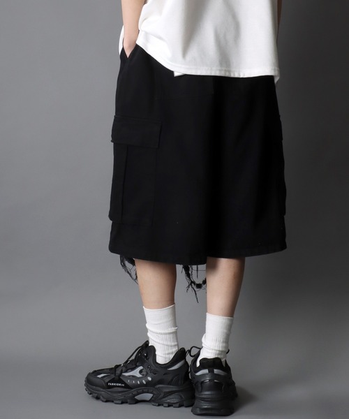 見逃し厳禁！おトクな セール】Clash Denim Cargo Shorts/クラッシュ ダメージ加工 パンツ