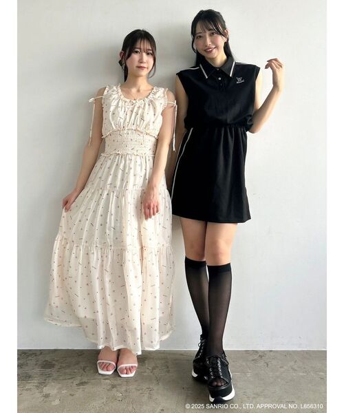 dazzlin(ダズリン)の「【メロクロコラボ】モチーフパターンティアードワンピース(ワンピース・レディース・アイボリー・FREE)」の19枚目の写真