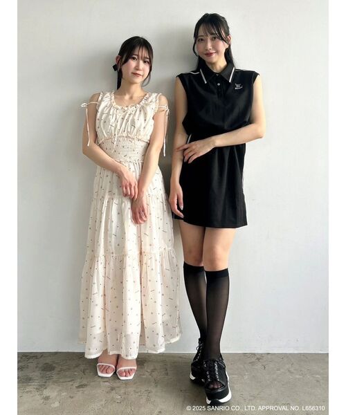 dazzlin(ダズリン)の「【メロクロコラボ】モチーフパターンティアードワンピース(ワンピース・レディース・アイボリー・FREE)」の20枚目の写真
