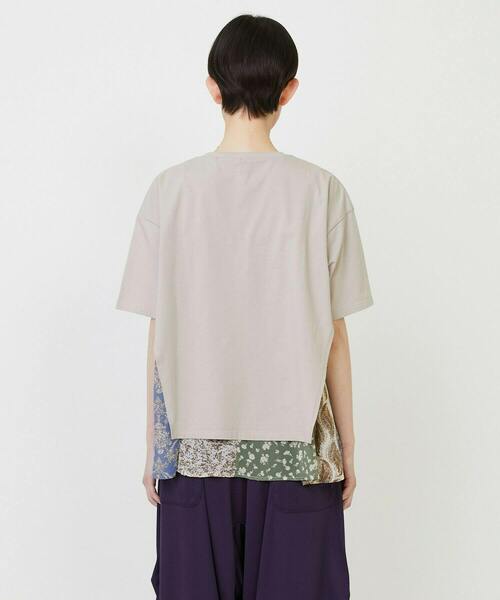 FRAPBOIS（フラボア）の「レイヤーシフォンT（Tシャツ/カットソー・レディース・ブラック/ベージュ・1）」の4枚目の写真