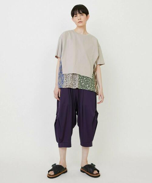 FRAPBOIS（フラボア）の「レイヤーシフォンT（Tシャツ/カットソー・レディース・ブラック/ベージュ・1）」の9枚目の写真