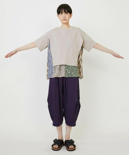 FRAPBOIS（フラボア）の「レイヤーシフォンT（Tシャツ/カットソー・レディース・ブラック/ベージュ・1）」の10枚目の写真