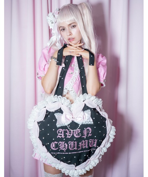 AVENCHUMU(アバンチュウム)の「Love heart's cake tote bag(トートバッグ・レディース・ピンク/ブラック/レオパード/ピンク系その他/ブラック×ホワイト/ドット/その他1・FREE)」の19枚目の写真
