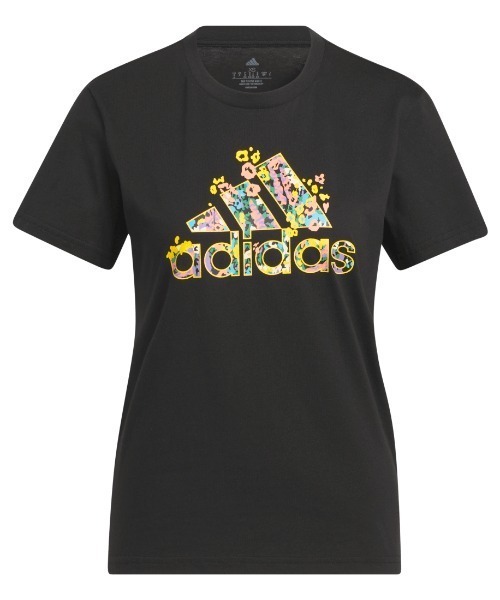 adidas（アディダス）の「アディダス adidas フローラル バッジ オブ スポーツ グラフィック半袖Tシャツ（Tシャツ/カットソー・レディース・ホワイト/ライラック/ブラック・S/M/L/XL）」の3枚目の写真