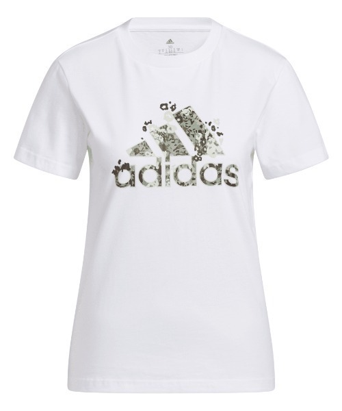 adidas（アディダス）の「アディダス adidas フローラル バッジ オブ スポーツ グラフィック半袖Tシャツ（Tシャツ/カットソー・レディース・ホワイト/ライラック/ブラック・S/M/L/XL）」の11枚目の写真