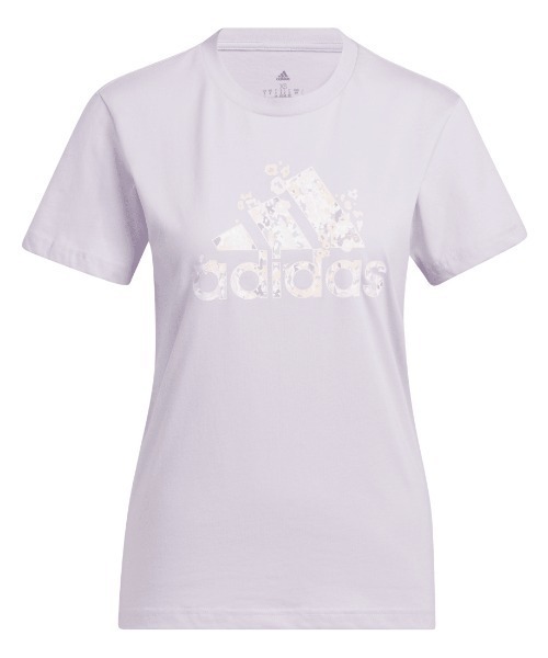 adidas（アディダス）の「アディダス adidas フローラル バッジ オブ スポーツ グラフィック半袖Tシャツ（Tシャツ/カットソー・レディース・ホワイト/ライラック/ブラック・S/M/L/XL）」の12枚目の写真