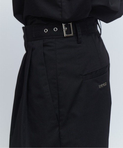THE CLE ザクレ　ブラック スラックス MARBELT SLACKS スラックス MARBELT SLACKS メンズ レディース : ZOZOTOWN Yahoo!店