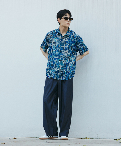 JOURNAL STANDARD(ジャーナルスタンダード)の「”吸水速乾 / 通気性” EVALET ライト メッシュ パターン シャツ(シャツ/ブラウス・メンズ・その他/ブラウン系その他/ブルー系その他/コバルトブルー/ライトグレー・LARGE/MEDIUM/SMALL)」の12枚目の写真