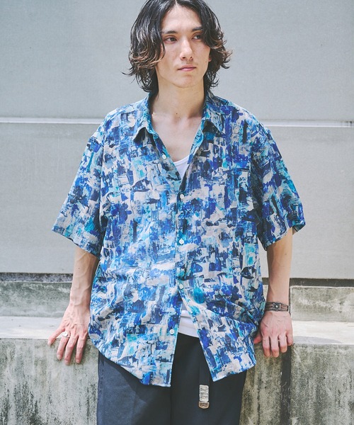 JOURNAL STANDARD(ジャーナルスタンダード)の「”吸水速乾 / 通気性” EVALET ライト メッシュ パターン シャツ(シャツ/ブラウス・メンズ・その他/ブラウン系その他/ブルー系その他/コバルトブルー/ライトグレー・LARGE/MEDIUM/SMALL)」の4枚目の写真