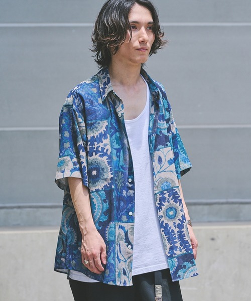 JOURNAL STANDARD(ジャーナルスタンダード)の「”吸水速乾 / 通気性” EVALET ライト メッシュ パターン シャツ(シャツ/ブラウス・メンズ・その他/ブラウン系その他/ブルー系その他/コバルトブルー/ライトグレー・LARGE/MEDIUM/SMALL)」の1枚目の写真