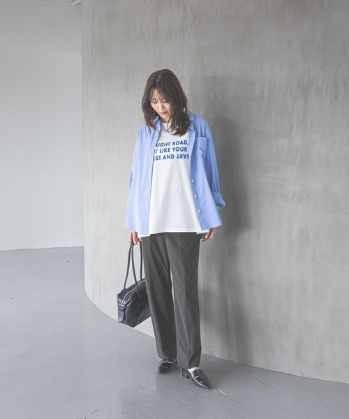 GLOBAL WORK（グローバルワーク）の「スゴラクストレッチスリットパンツ/323390（その他パンツ・レディース・ブラック/チャコールグレー/ホワイト・MEDIUM/SMALL/LARGE）」の5枚目の写真