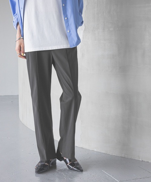 GLOBAL WORK（グローバルワーク）の「スゴラクストレッチスリットパンツ/323390（その他パンツ・レディース・ブラック/チャコールグレー/ホワイト・MEDIUM/SMALL/LARGE）」の9枚目の写真