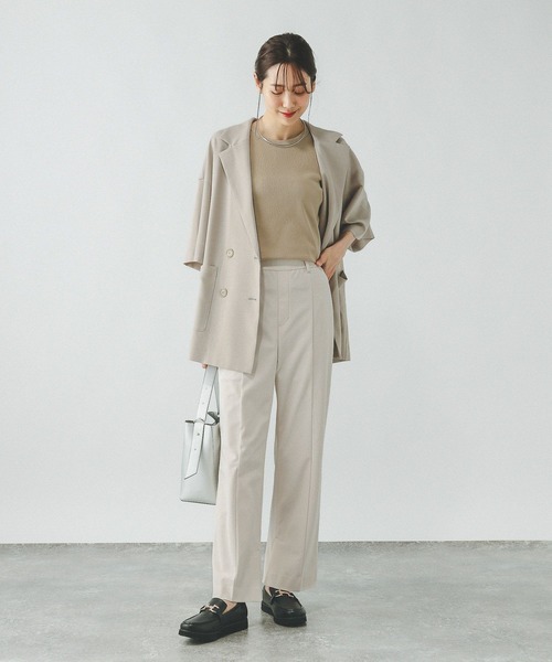 GLOBAL WORK（グローバルワーク）の「スゴラクストレッチスリットパンツ/323390（その他パンツ・レディース・ブラック/チャコールグレー/ホワイト・MEDIUM/SMALL/LARGE）」の11枚目の写真