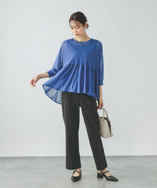 GLOBAL WORK（グローバルワーク）の「スゴラクストレッチスリットパンツ/323390（その他パンツ・レディース・ブラック/チャコールグレー/ホワイト・MEDIUM/SMALL/LARGE）」の15枚目の写真