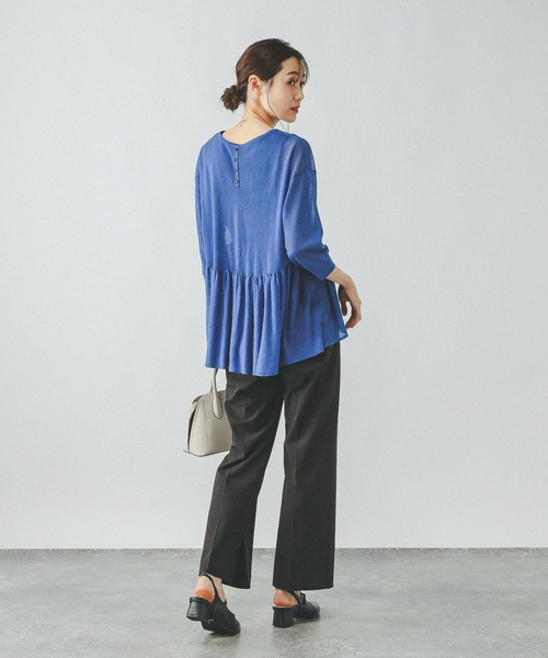 GLOBAL WORK（グローバルワーク）の「スゴラクストレッチスリットパンツ/323390（その他パンツ・レディース・ブラック/チャコールグレー/ホワイト・MEDIUM/SMALL/LARGE）」の16枚目の写真