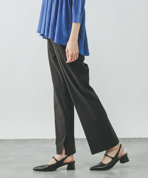 GLOBAL WORK（グローバルワーク）の「スゴラクストレッチスリットパンツ/323390（その他パンツ・レディース・ブラック/チャコールグレー/ホワイト・MEDIUM/SMALL/LARGE）」の19枚目の写真