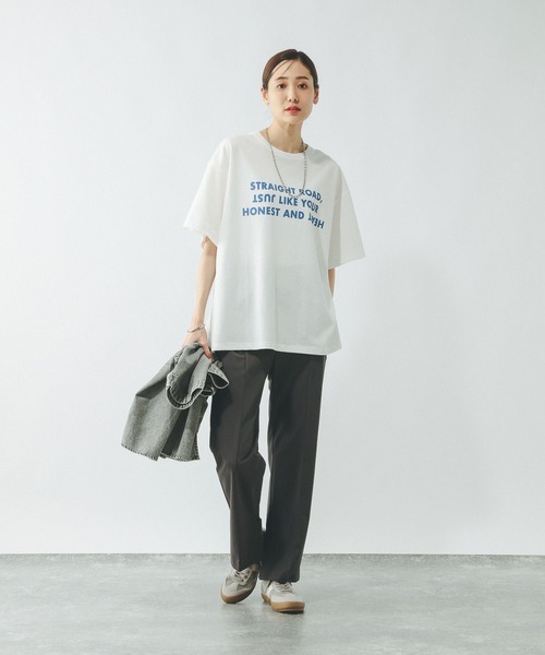 GLOBAL WORK（グローバルワーク）の「スゴラクストレッチスリットパンツ/323390（その他パンツ・レディース・ブラック/チャコールグレー/ホワイト・MEDIUM/SMALL/LARGE）」の21枚目の写真