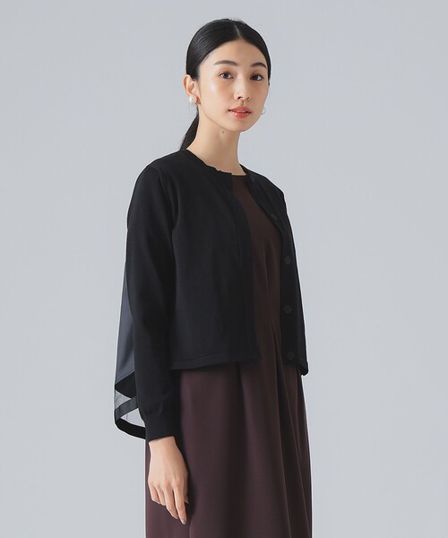 レディース バック タフタ カーディガン EFFE BEAMS カーディガン バック タフタ レディース : ZOZOTOWN