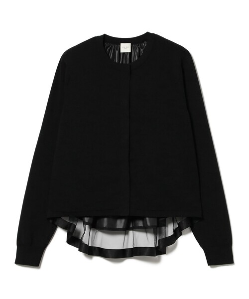 EFFE BEAMS（エッフェビームス）の「バック タフタ カーディガン（カーディガン/ボレロ・レディース・ブラック/ネイビー・ONE SIZE）」の8枚目の写真