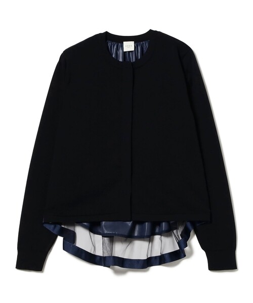 EFFE BEAMS（エッフェビームス）の「バック タフタ カーディガン（カーディガン/ボレロ・レディース・ブラック/ネイビー・ONE SIZE）」の11枚目の写真